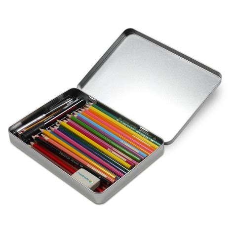 metal tin pencil box wholesale|empty coloured pencil tins.